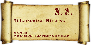 Milankovics Minerva névjegykártya